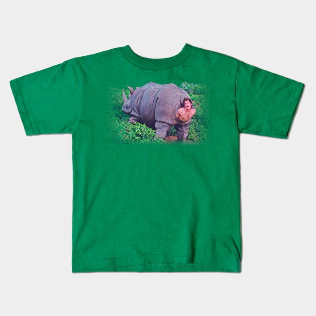 Robot Rhino Kids T-Shirt by ILLannoyed 